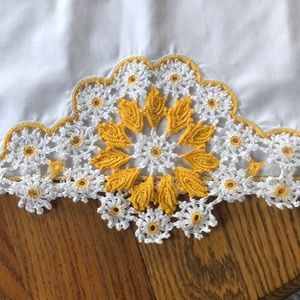 Brand New hand crocheted pair King size Pillow cases/covers! Beautiful!